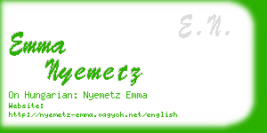 emma nyemetz business card